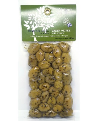 Green olives  with Oregano 250gr