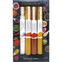  4 TUBES OF SPICES GIFT BLACK BOX 
