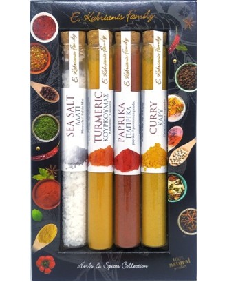 4 TUBES OF SPICES GIFT BLACK BOX 